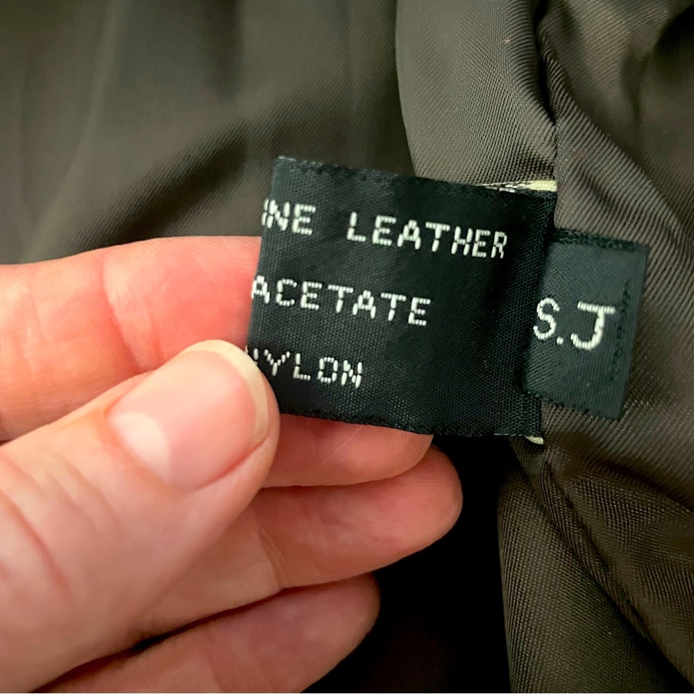 London Fog Leather Coat Zip and Button Zip Out Lining Brown 48 - Picture 11 of 14
